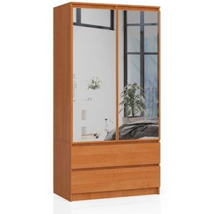 Šatníková skriňa Star so zrkadlom 90 cm jelša vyobraziť