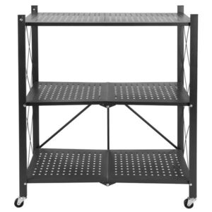 Skládací regál GESTEL s 3 policemi černý vyobraziť