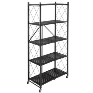 Skládací regál GESTEL s 5 policemi černý vyobraziť