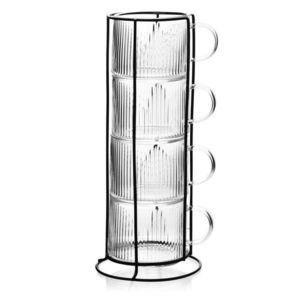 Skleněná sada 4 ks šálku PETER 350 ml čirá vyobraziť