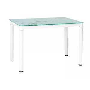 Skleněný jídelní stůl Damar 80 cm bílý vyobraziť