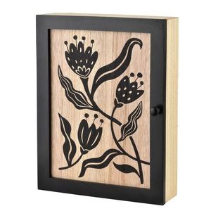 Skříňka na klíče STACY Bloom 26x20 cm černá/hnědá vyobraziť