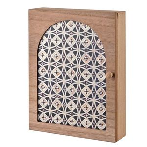 Skříňka na klíče STACY Pattern 26x20 cm hnědá vyobraziť