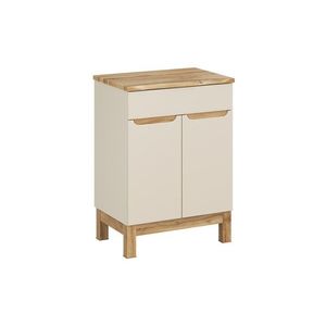 Skříňka pod umyvadlo Bali Nature s deskou 60 cm kašmírová/dub wotan vyobraziť