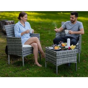 Súprava záhradného nábytku Sano sivá vyobraziť