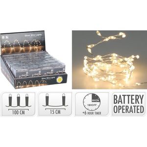 Světelný LED řetěz s časovačem Fuller II 100 cm teplý bílý vyobraziť