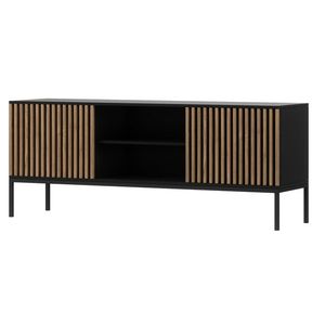 TV stolek Meorati 150 cm černý/dub Artisan vyobraziť