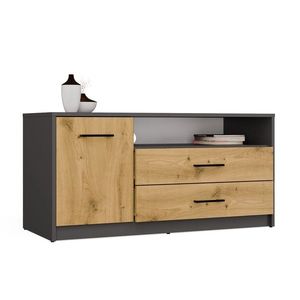 TV stolek SIMPLO 1D2S 109 cm antracitový/dub artisan vyobraziť