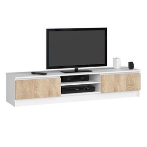TV stolík Ronon 160 cm biely/sonoma vyobraziť