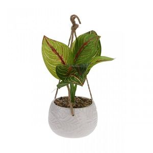 Umělá květina FLORA zelená/bílá vyobraziť