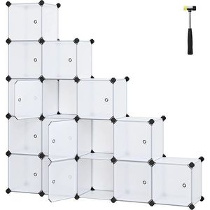 Uzavřený policový regál Nerato 123 cm čirý vyobraziť