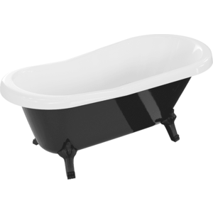 Vaňa MEXEN RETRO BLACK 150 x 73 čierno-biela vyobraziť