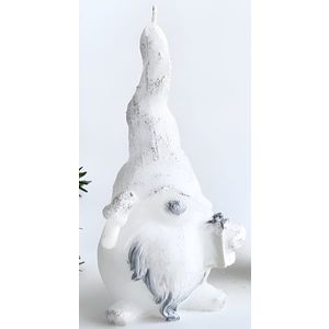 Vánoční dekorativní svíčka Skřítek 15 cm bílá vyobraziť