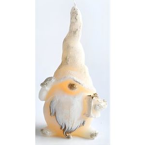 Vánoční dekorativní svíčka Skřítek 15 cm krémová vyobraziť