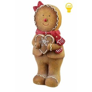 Vánoční LED figurka Perníček Santa Lila I 43, 5 cm hnědá vyobraziť