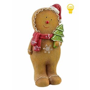 Vánoční LED figurka Perníček Santa Lila II 43, 5 cm hnědá vyobraziť