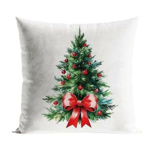 Vánoční povlak na polštář Christmas Bow 40x40 cm bílý vyobraziť