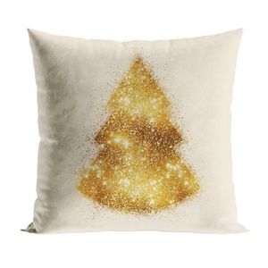 Vánoční povlak na polštář Glitter Tree 40x40 cm béžovo-zlatý vyobraziť