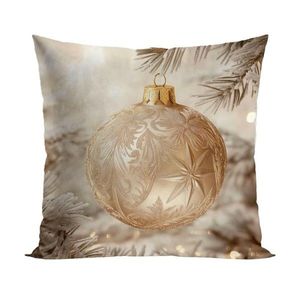 Vánoční povlak na polštář Golden Ball 40x40 cm béžový/zlatý vyobraziť