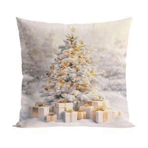 Vánoční povlak na polštář Golden Tree 40x40 cm béžový/zlatý vyobraziť