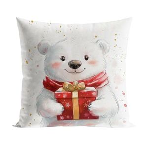Vánoční povlak na polštář Happy Bear 40x40 cm bílý vyobraziť