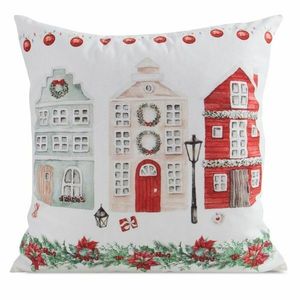Vánoční povlak na polštář Houses 45x45 cm bílý vyobraziť