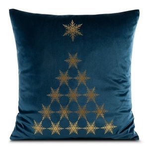 Vánoční povlak na polštář JOY II 45x45 modrý vyobraziť