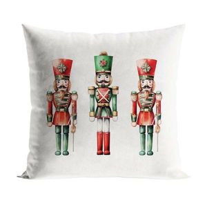 Vánoční povlak na polštář Nutcrackers 40x40 cm bílý vyobraziť