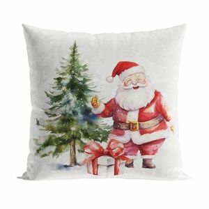 Vánoční povlak na polštář Winter Santa Claus 40x40 cm bílý vyobraziť