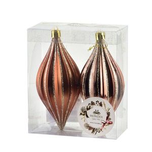 Vánoční sada 2 ks závěsných šišek SANTA LILA III 13, 5 cm měděná vyobraziť