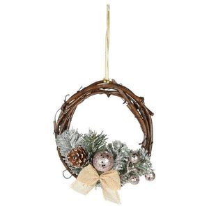 Vianočný veniec Snowy 15 cm vyobraziť