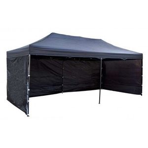 Výškově nastavitelný zahradní párty stan Epresso 3x6 m černý vyobraziť