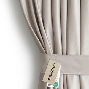 Závěs s multifunkční páskou AmeliaHome Velvet pískově béžový vyobraziť