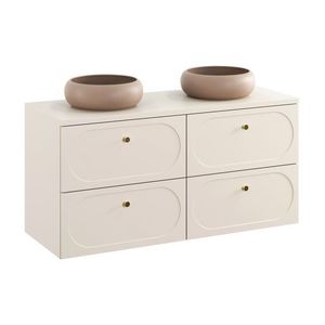 Závěsná skříňka Donna s umyvadly 120 cm písková vyobraziť