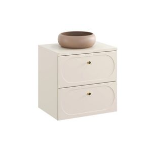 Závěsná skříňka Donna Wiki s umyvadlem 60 cm písková vyobraziť