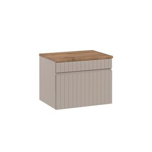 Závěsná skříňka Iconic s deskou 60 cm kašmír/dub coast evoke vyobraziť