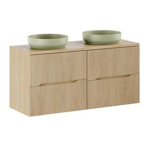 Závěsná skříňka Nordic River s umyvadlem 120 cm dub cremona vyobraziť