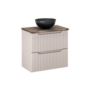 Závěsná skříňka Nova Cashmere Domi s deskou a umyvadlem 60 cm kašmírová/dub casella vyobraziť