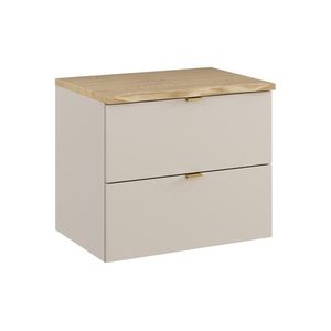 Závěsná skříňka pod umyvadlo Dalia Cashmere s deskou 60 cm kašmírová vyobraziť