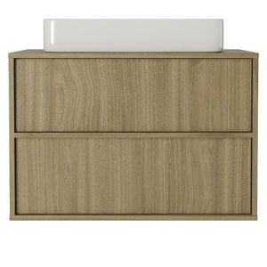 Závěsná skříňka pod umyvadlo Mossy s deskou 80 cm dub perleťový vyobraziť