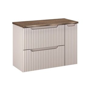 Závěsná skříňka pod umyvadlo Nova Cashmere s deskou 80 cm kašmírová/dub casella vyobraziť