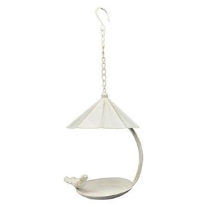 Závěsné krmítko s pítkem BIRDY krémově bílé vyobraziť