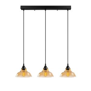 Závesný luster s 3 žiarovkami Dilberay III čierny vyobraziť