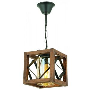 Závěsný lustr Zikzak I habrové dřevo ořech/černý vyobraziť