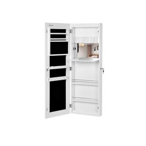 Zrkadlová skrinka na šperky Wendy biela vyobraziť