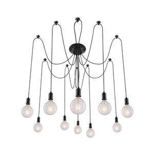 Rabalux 2224 - Luster CASPAR 10xE27/60W/230V čierna vyobraziť