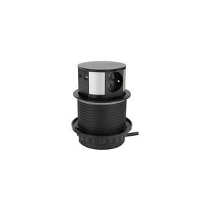 3z + USB A+C výsuvný blok zásuviek, 2m, čierny PP100USBC-B vyobraziť