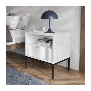 MIRJAN 24 Nočný stolík NOVA 56x54 cm biela/čierna vyobraziť