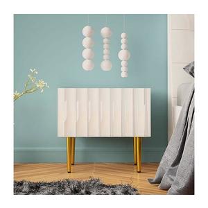 MIRJAN 24 Nočný stolík ARCOS 46x50 cm biela/zlatá vyobraziť