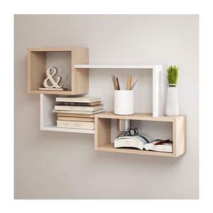 MIRJAN 24 Nástenná polica TRIO 54x87 cm dub sonoma/biela vyobraziť